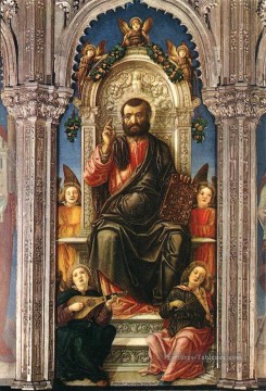 Triptyque de Saint Marc Bartolomeo Vivarini Peinture à l'huile